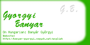 gyorgyi banyar business card